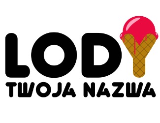 Projekt graficzny logo dla firmy online lodziarnia